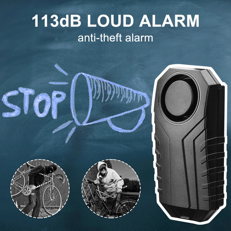 Motorcycle Burglar Alarm with Remote Control 113DB