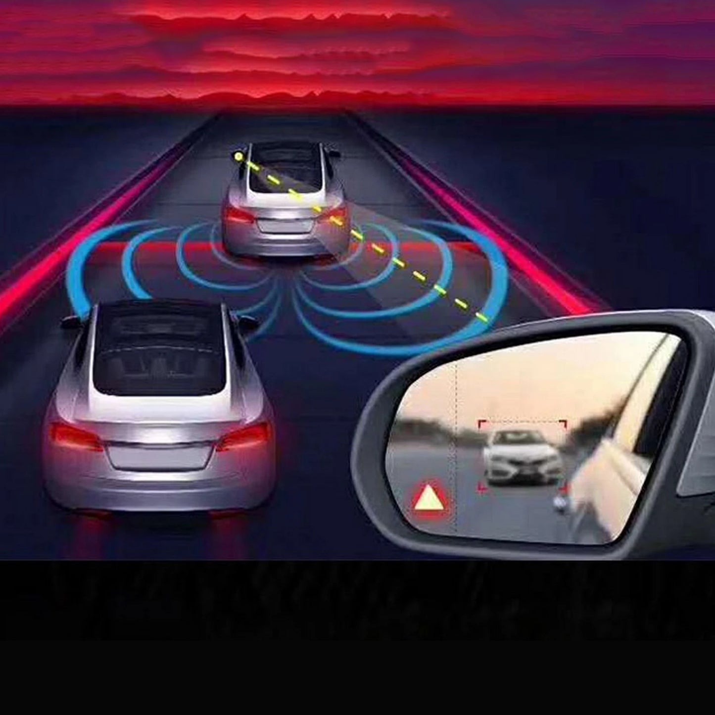 Blind Spot Monitoring Alarm System for Rear Lens