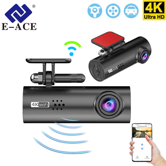 E-ACE 4K UHD WIFI Mini Dash Cam