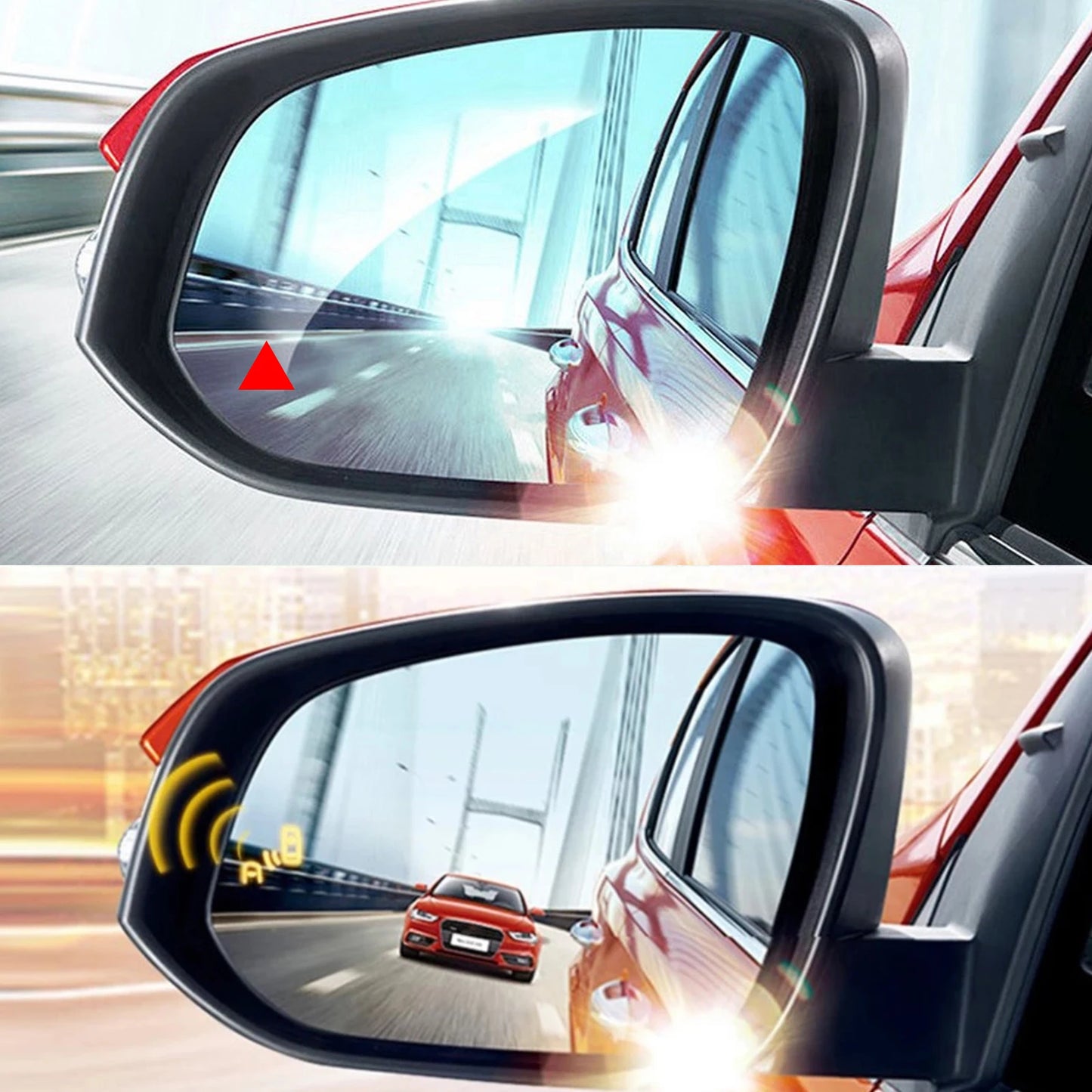 Blind Spot Monitoring Alarm System for Rear Lens