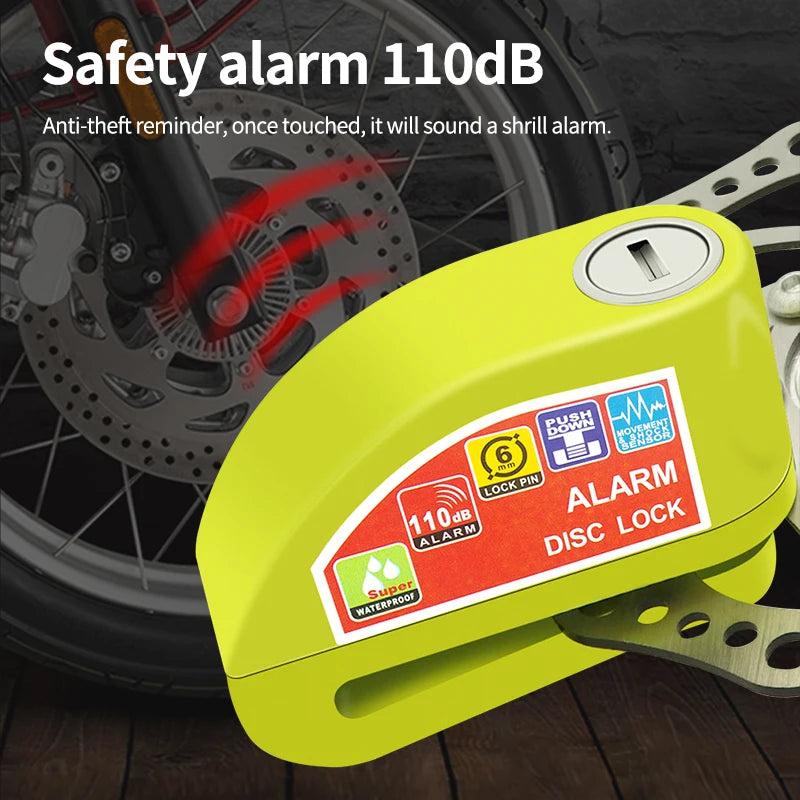 Motorcycle Alarm Padlock Disc Lock